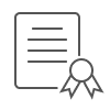 A paper, drawn in black outlined, features a medal-looking object at the bottom right corner.