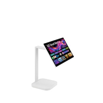+30 degree side view with monitor height adjusted downward