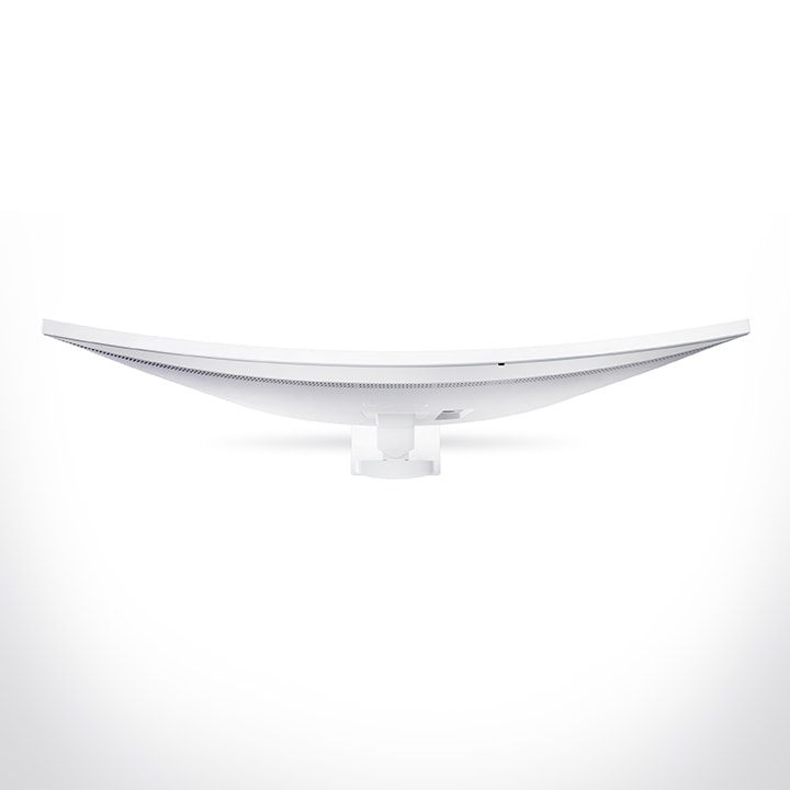 Vue de dessus du moniteur UltraFine sur fond blanc.