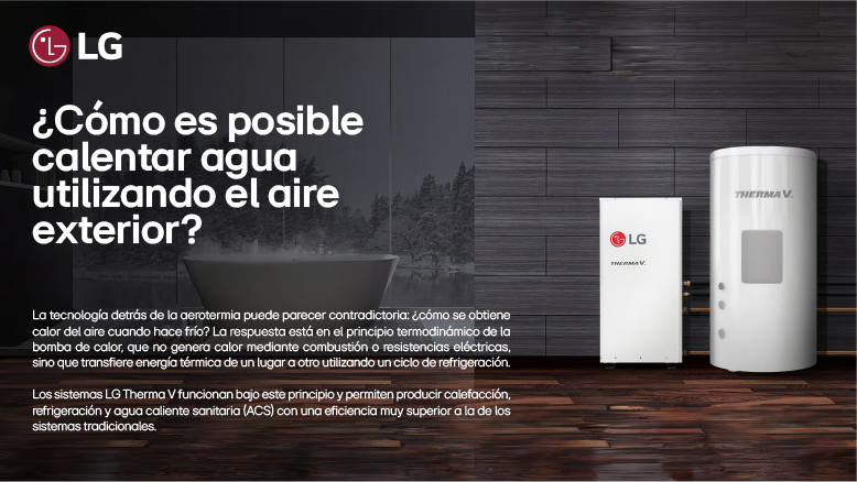 ¿Cómo calentar agua utilizando el aire exterior?