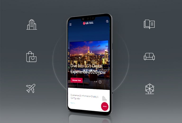 Pantalla LG C-Display +<br>Aplicación del cliente