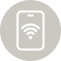 Icono de aplicación móvil para clientes que representa el acceso y control remoto de la lavandería