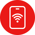 Icono de aplicación móvil para clientes que representa el acceso y control remoto de la lavandería