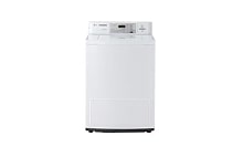 Lavadora comercial LG de carga superior en color blanco