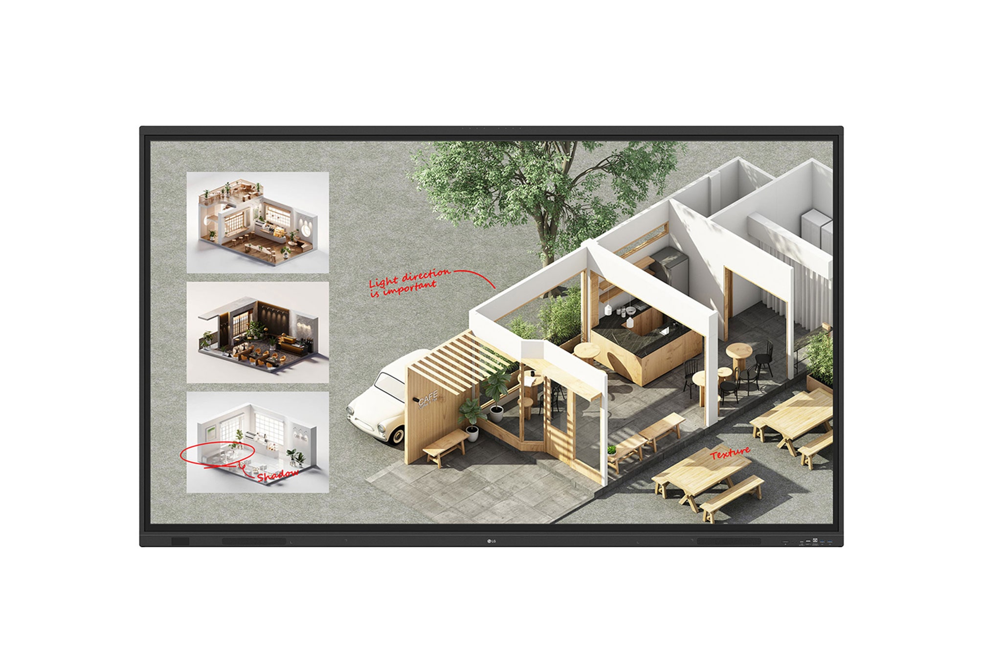 Vista frontal con imagen de relleno