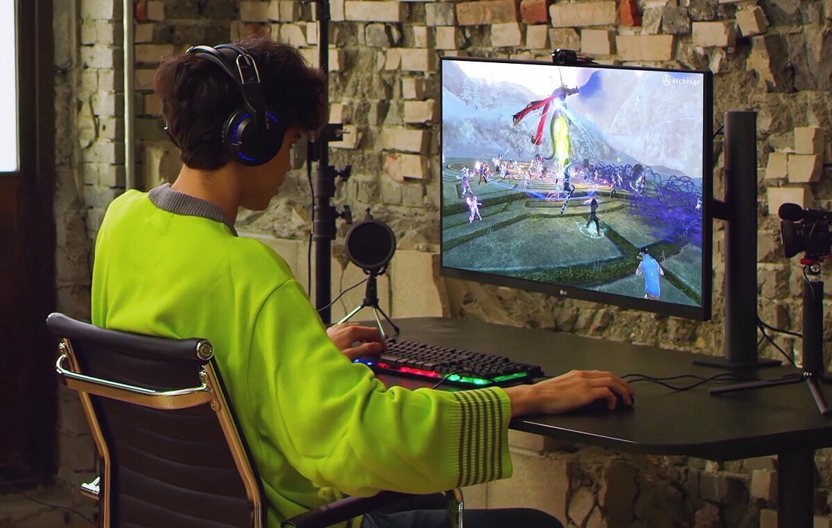 Escena de un gamer con Ergo