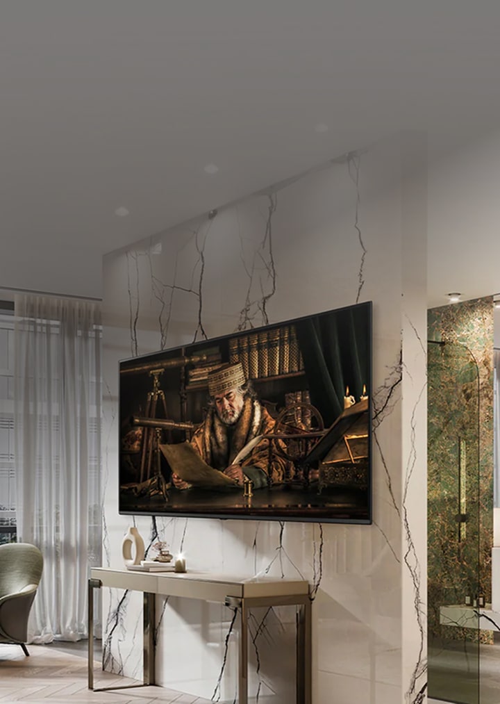 LG Commercial TV display forPantalla de televisión comercial de LG para espacios premium de hospitalidad y entornos empresariales premium hospitality and business spaces