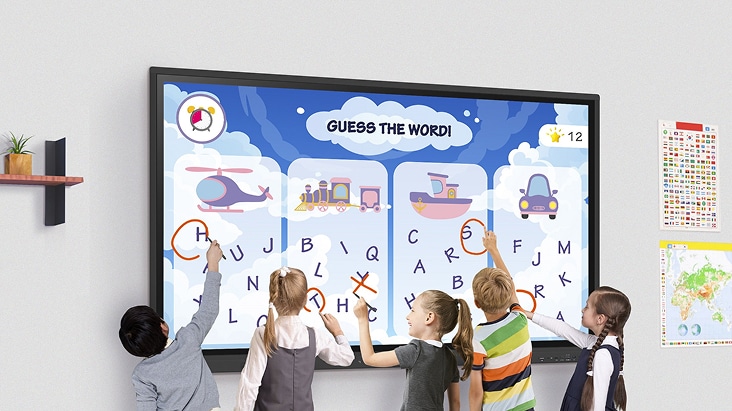 Pizarrón digital interactivo LG CreateBoard Standard 55TR3DK para salones de clase