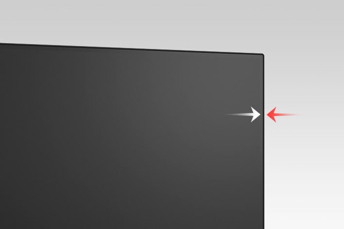 El monitor tiene un diseño de 3 lados prácticamente sin bordes. Inclinación