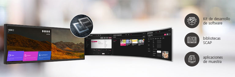 Varias tareas que se pueden realizar a través de la plataforma inteligente LG webOS aparecen organizadas en la pantalla de la BH7N.