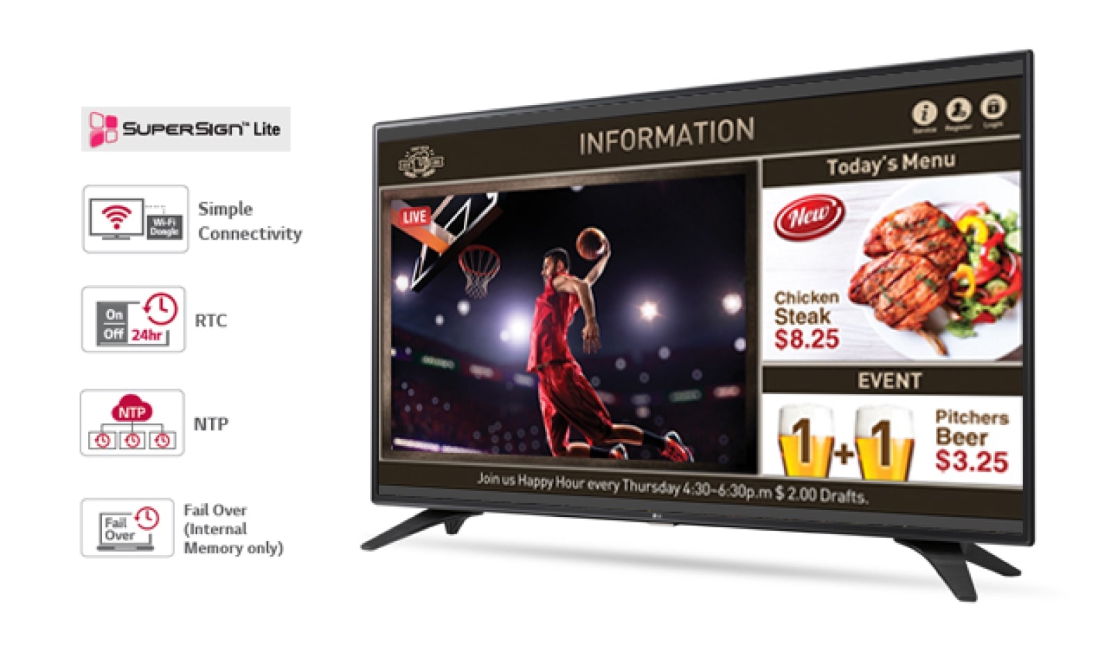 LG SUPERSIGN TV 32" 32LW540S , 32LW540S