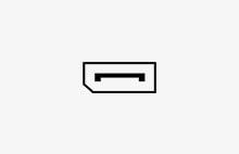 Symbol „1 x DisplayPort“.