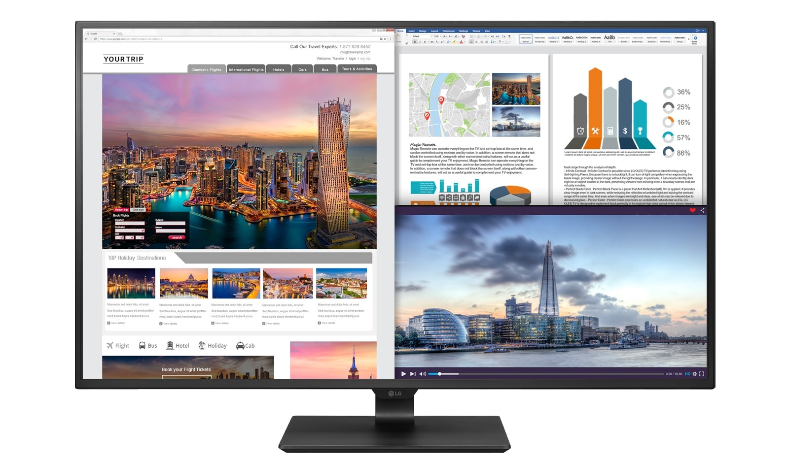 LG 43" Ultra HD 4K Monitor, 43UD79-B