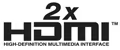 2 x HDMI