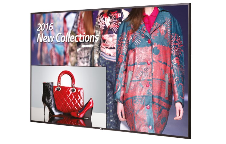 LG Ultra HD-Signage mit mehrfacher Bildschirmaufteilung, 75UH5C