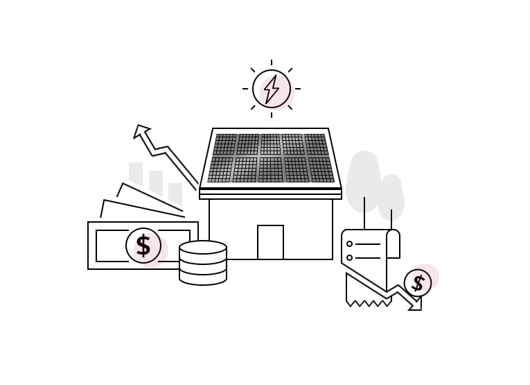 Ein Haushalt mit LG Home Energy Package, der wirtschaftliche Vorteile erfährt.