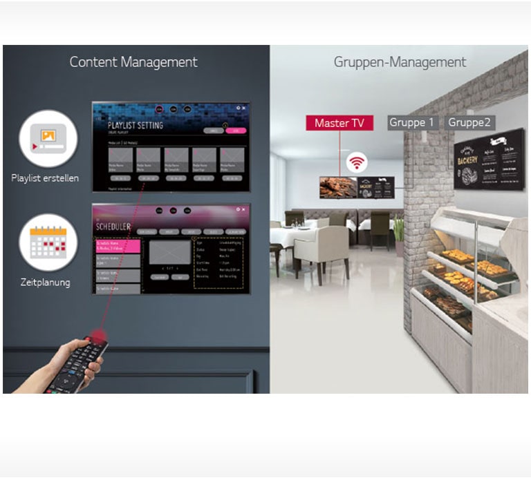 Eingebettetes Content und Gruppen-Management
