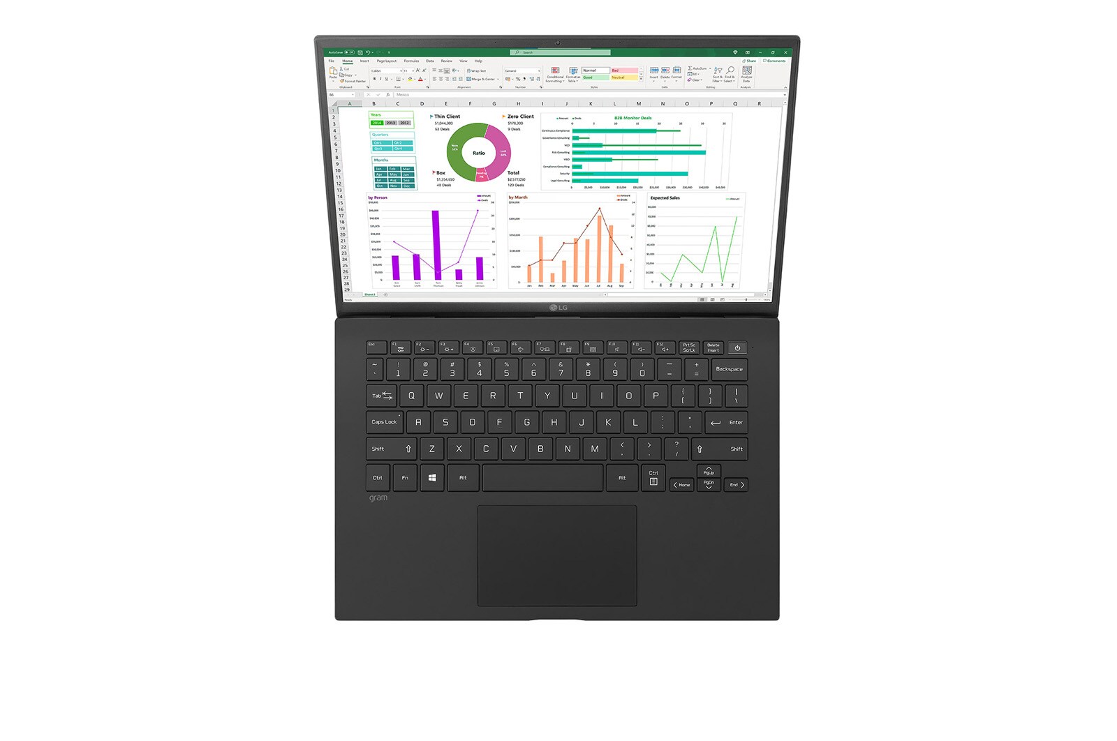 LG Mobile Thin Client mit 14 Zoll und 16:10 IPS-Display, 14ZT90P-G.AX36G