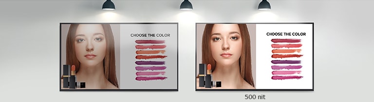 Der UH5J-H hat eine Helligkeit von 500 Nits, sodass Inhalte auch bei starkem Lichteinfall klar und deutlich sichtbar sind.