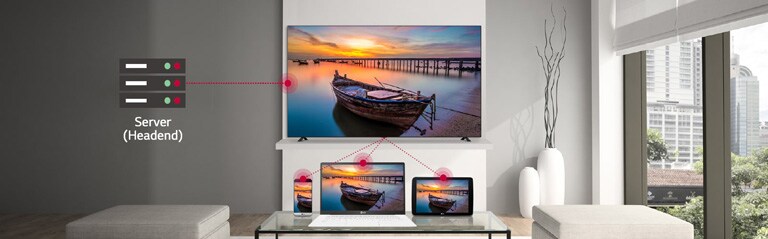 Verbinden Sie andere Geräte wie mobile Telefone, Laptops und Tablets dank der SoftAP-Funktion des Fernsehers.