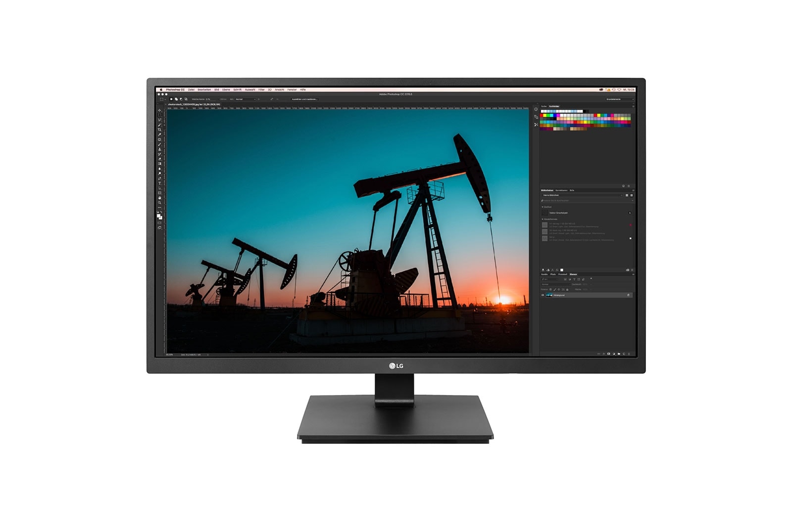 LG 27 Zoll Ultra HD 4K Monitor mit HDR, 27BN55UP-B