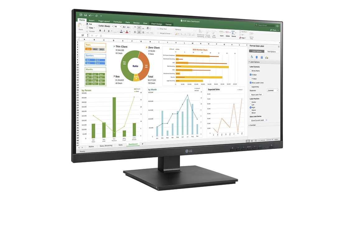LG 27 Zoll IPS Monitor mit Full HD-Auflösung und Farbkalibrierung, 27BN650Y-B
