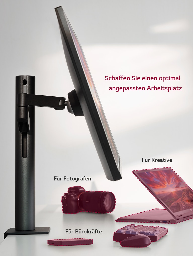 Schaffen Sie einen optimal angepassten Arbeitsplatz z. B. für Fotografen, Kreative, Bürokräfte