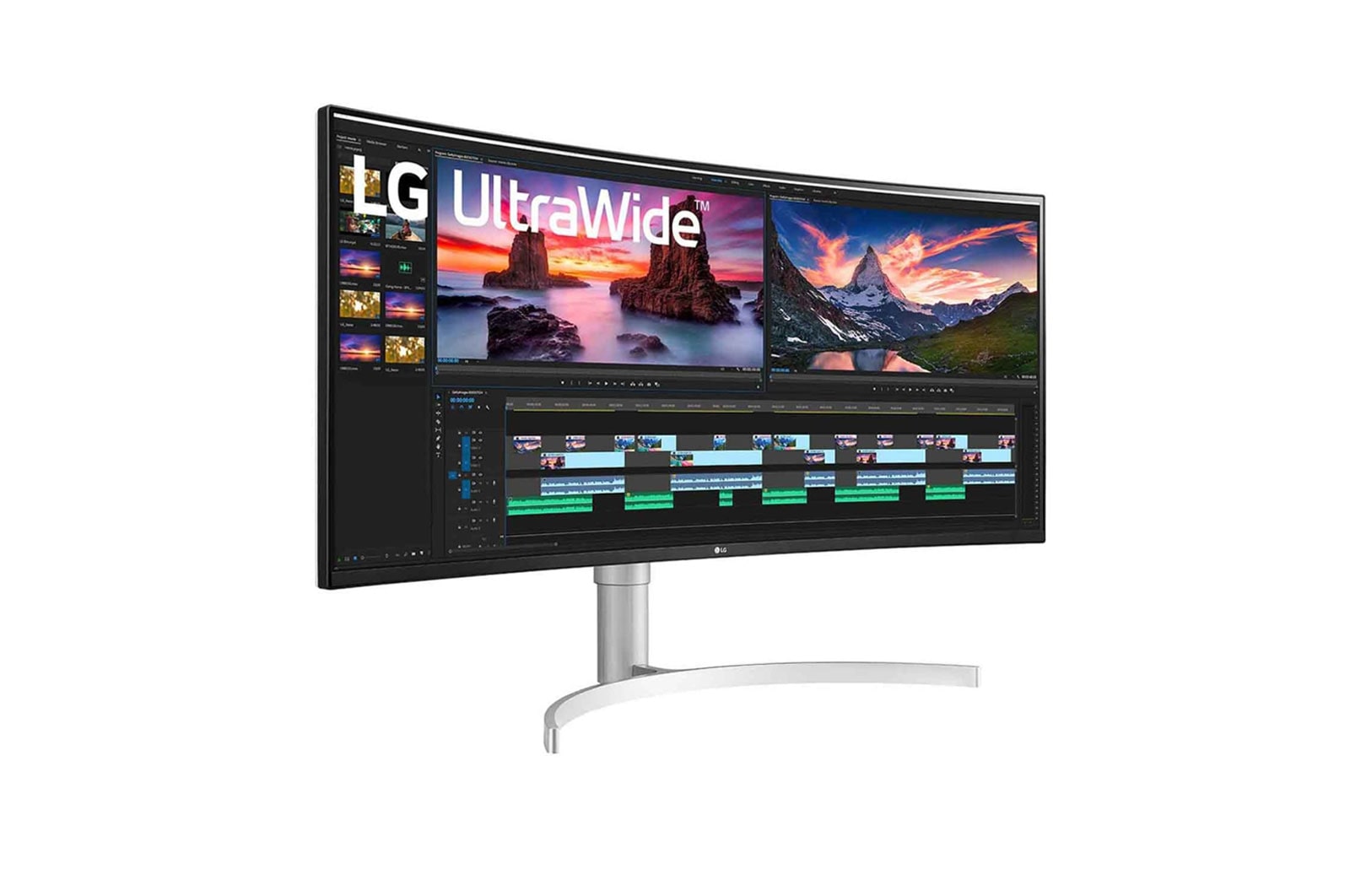 LG 38 Zoll Curved UltraWide™ Monitor mit Nano IPS und QHD+ Auflösung, 38WN95C-W