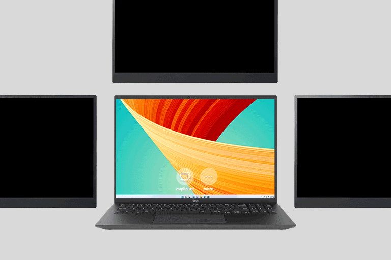 In der Animation sehen Sie, wie einfach der Monitor mit einem einzigen Klick erweitert werden kann.