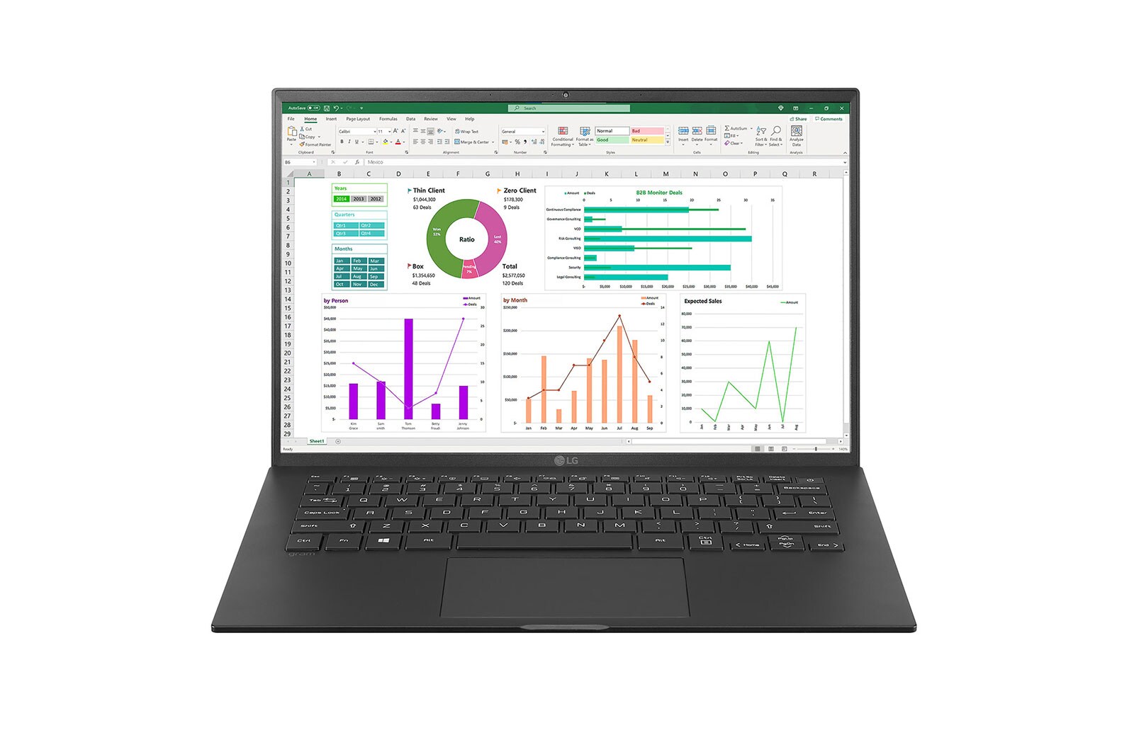LG 14" Mobiler Thin Client mit Intel Pentium i3 der 11. Gen., Windows 10 IoT LTSC und IPS, 14ZT90P-G.AM12G