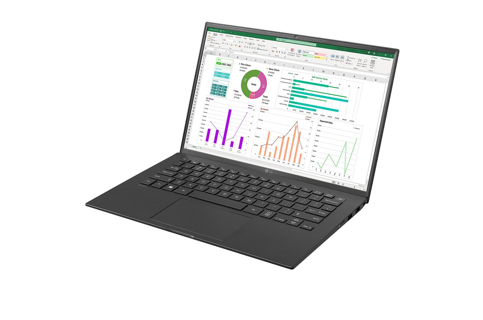 LG 14" Mobiler Thin Client mit Intel Pentium i3 der 11. Gen., Windows 10 IoT LTSC und IPS, 14ZT90P-G.AM12G