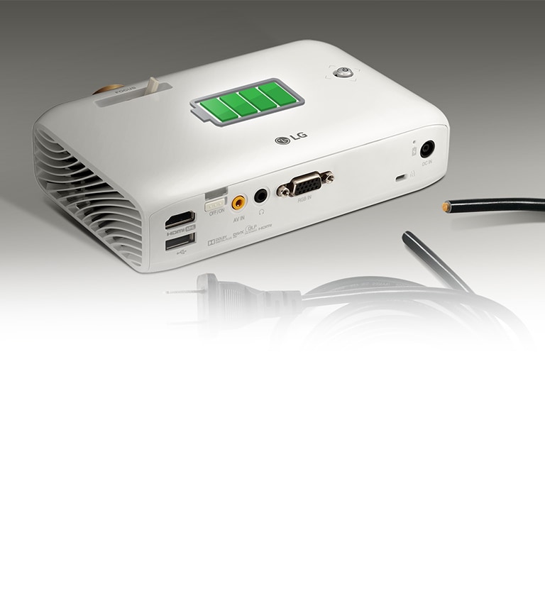 Integrierter Akku mit bis zu 2,5 h Laufzeit1