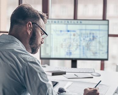 Szene eines Architekten mit 27BQ65UB.