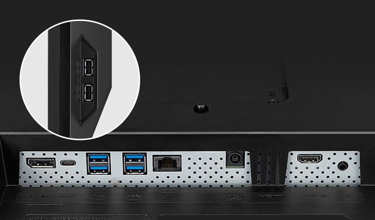 Vielseitige Schnittstelle: USB 2.0, DisplayPort, USB Type-C™, USB 3.2 gen1, Gigabit Ethernet, HDMI, Kopfhörer und Mikro kombiniert