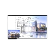 Vue avant de 86 po 350 nits UHD Tableau num?rique interactif 86TN3F-B