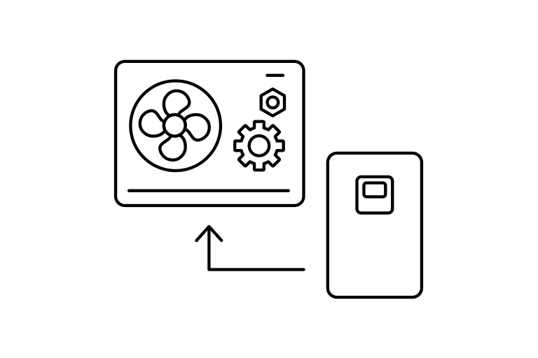 Logo LG, lettres rouges stylisées en forme de visage humain, sur fond noir.