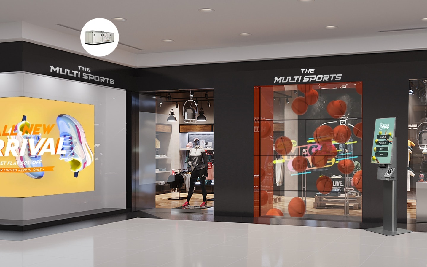 Centre commercial complexe