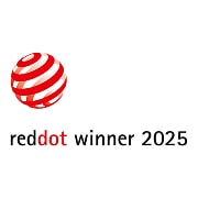 Logo gagnant du prix Red dot design 2025.