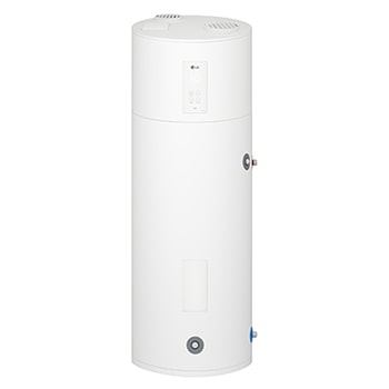 LG Air to Water Heat Pumps  HM051MRS UA40, bottom-right view of a black outdoor unit featuring a grey wavy grille.