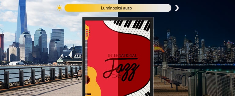 L’écran du 86XF3SK peut ajuster sa luminosité automatiquement en fonction de la luminosité ambiante.