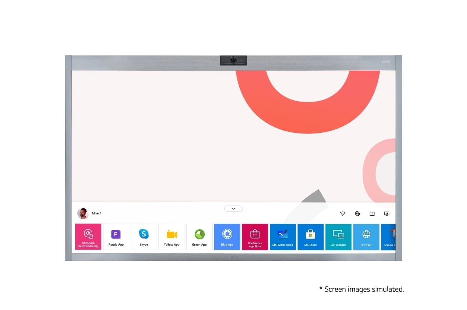 Vue avant de Solution pour visioconférence Tout-en-Un LG 55CT5WJ-B