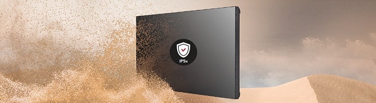 Le VM5J-H, avec la certification relative au degré d’étanchéité à la poussière IP5x, protège le produit contre la poussière.