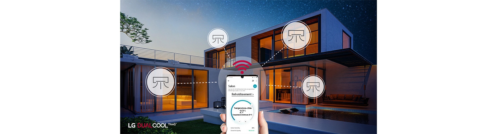 Contrôler tous les climatiseurs d’un logement avec un smartphone