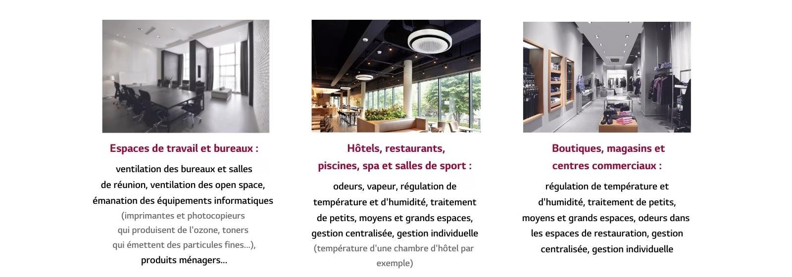 Bureau avec système de climatisation au plafond