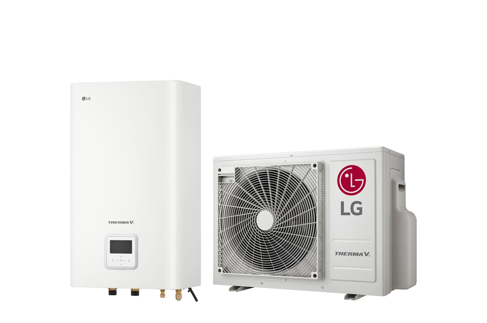 Vue avant de R32 Split 4/6 kW Hydro Box, 1Ø, 4 kW HN0613M NK5 + HU041MR U20