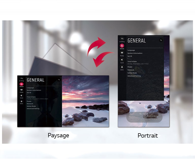 Interface utilisateur dédiée pour l’orientation Portrait1