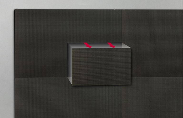 The cabinet is easily detached from the screen.