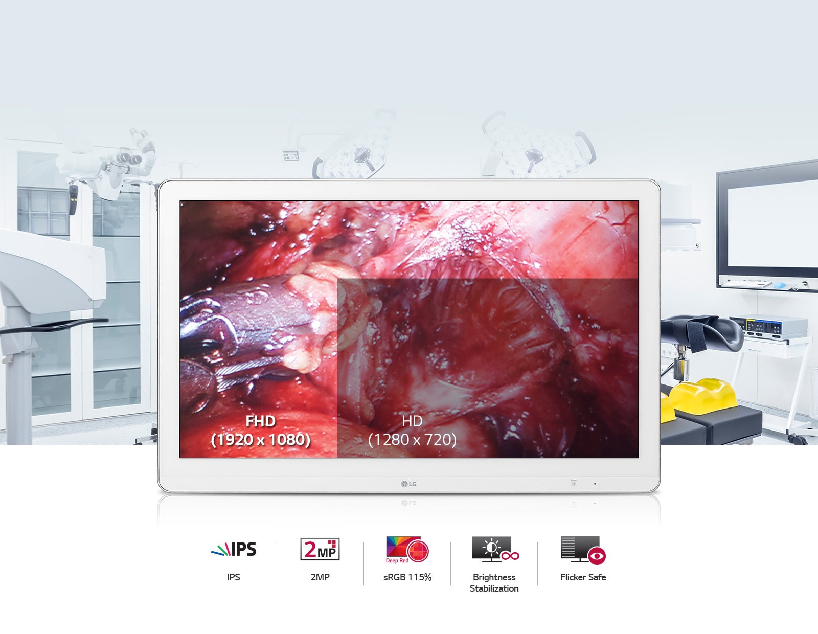 LG Full HD surgical monitor (e.g. 27HK510S), front product view
