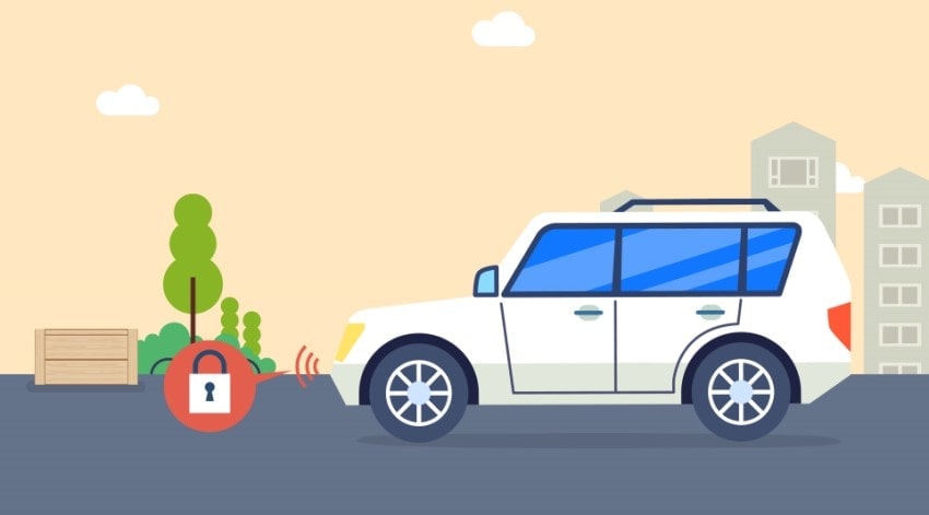 The 'Automatic Emergency Braking' function recognizes when obstacles are in front of the vehicle and applies automatically applies the brakes image