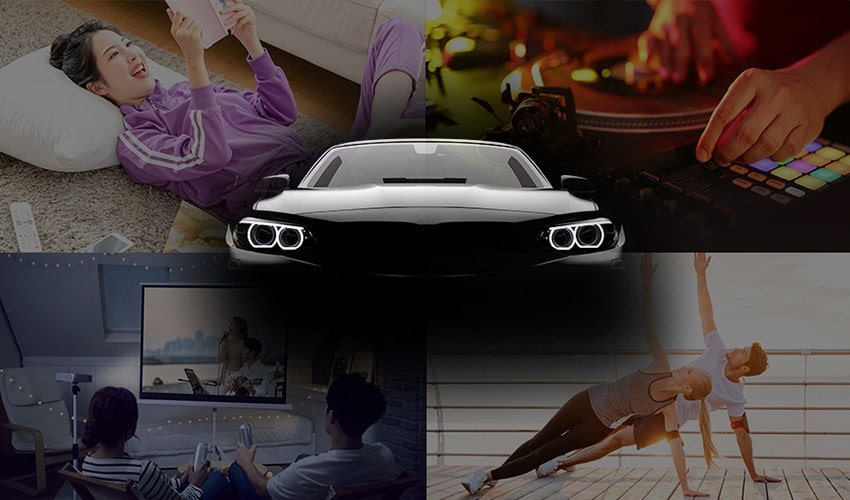 A car is a space for various activities